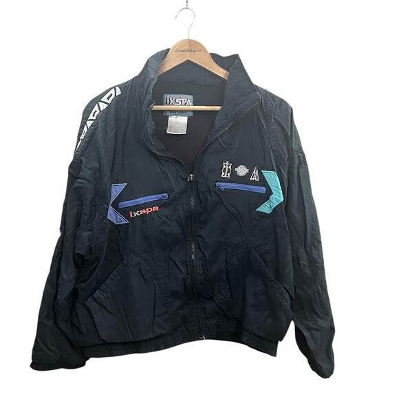 Vintage IXSPA by Jamie Sadock Black Windbreaker Size Large - Picture 1 of 7